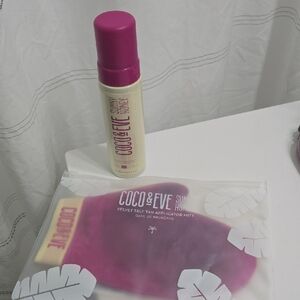 Coco & Eve Sunny Honey Self-Tan Foam with application mitt